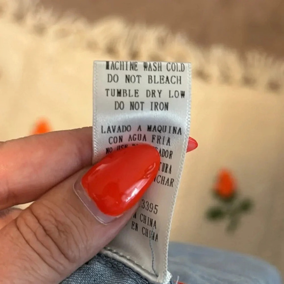 En Creme Jumpsuit Chambre Denim Side Tie Size Large - Picture 4 of 8